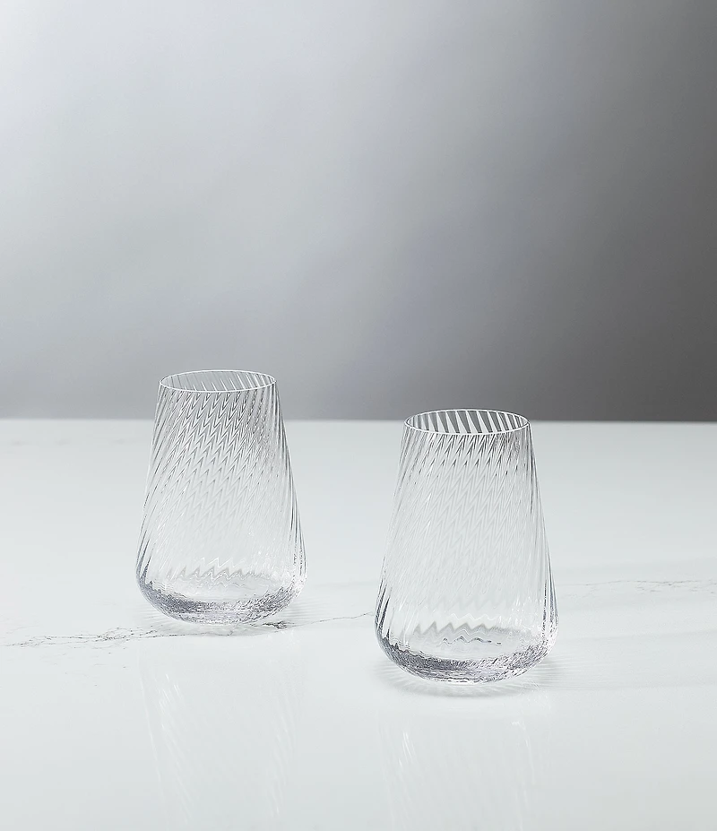 Vera Wang by Wedgewood Swirl Highball Glasses, Set of 2