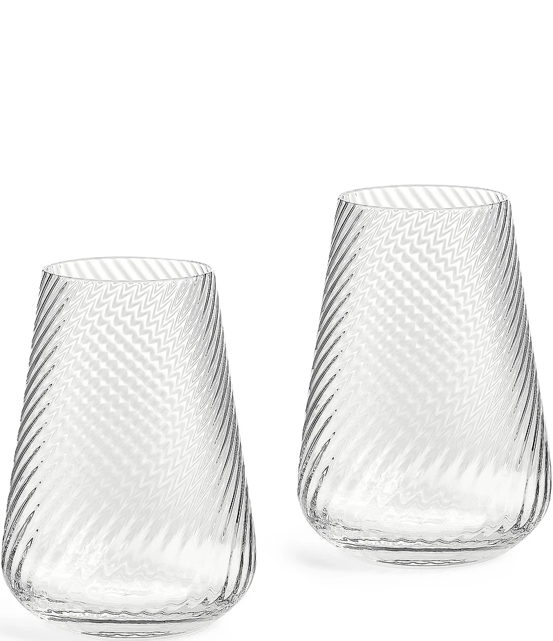 Vera Wang by Wedgewood Swirl Highball Glasses, Set of 2