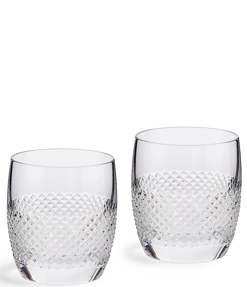 Vera Wang by Wedgwood Diamond Mosaic Double Old Fashion, Set of 2