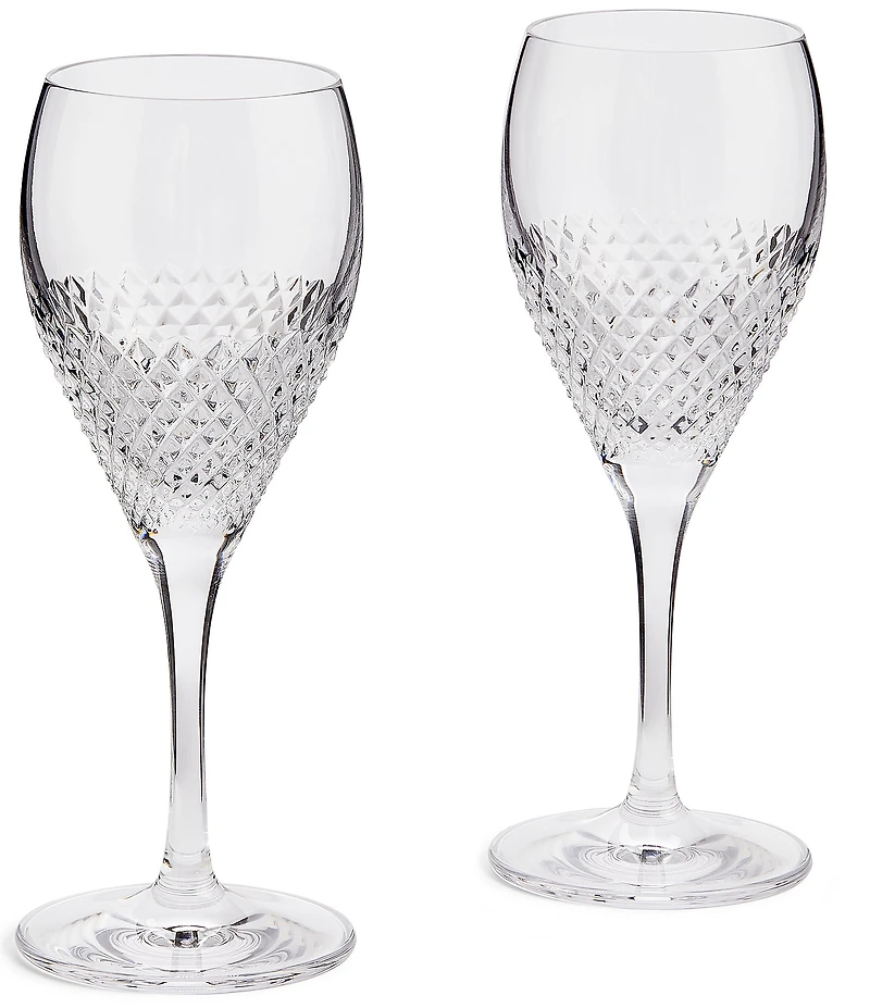 Vera Wang by Wedgwood Diamond Mosaic Wine Pair, Set of 2