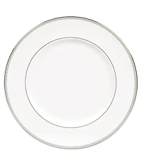 Vera Wang by Wedgwood Grosgrain Striped & Dotted Platinum Bone China Dinner Plate