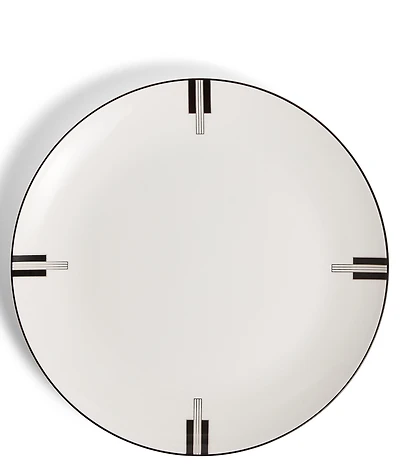 Vera Wang by Wedgwood Lux Graphite Collection Art Deco Dinner Plate