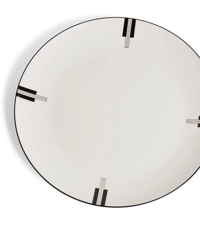 Vera Wang by Wedgwood Lux Graphite Collection Art Deco Dinner Plate
