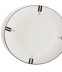 Vera Wang by Wedgwood Lux Graphite Collection Art Deco Dinner Plate