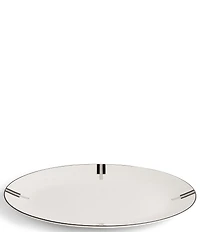 Vera Wang by Wedgwood Luxe Graphite Collection Act Deco Oval Platter