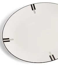 Vera Wang by Wedgwood Luxe Graphite Collection Act Deco Oval Platter