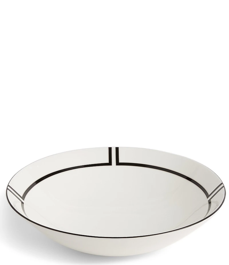 Vera Wang by Wedgwood Luxe Graphite Collection Art Deco Round Serving Bowl