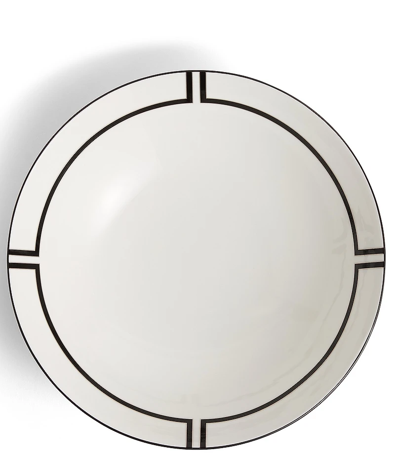 Vera Wang by Wedgwood Luxe Graphite Collection Art Deco Round Serving Bowl