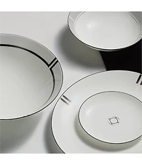 Vera Wang by Wedgwood Luxe Graphite Collection Art Deco Round Serving Bowl