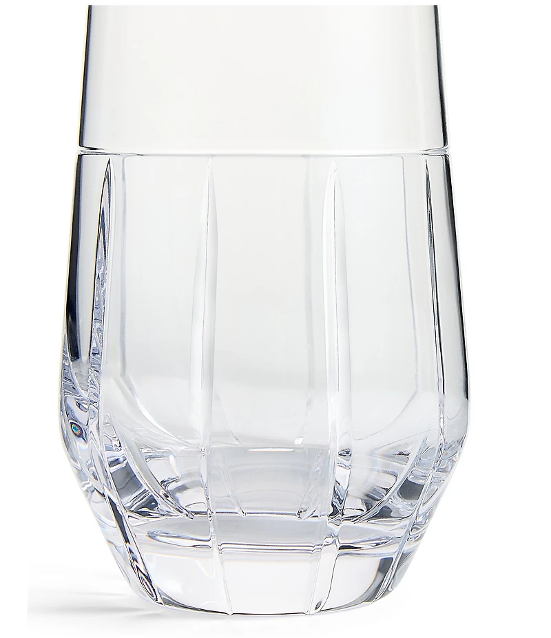 Vera Wang by Wedgwood Luxe Graphite Collection Ribbon Highball Glasses, Set of 2