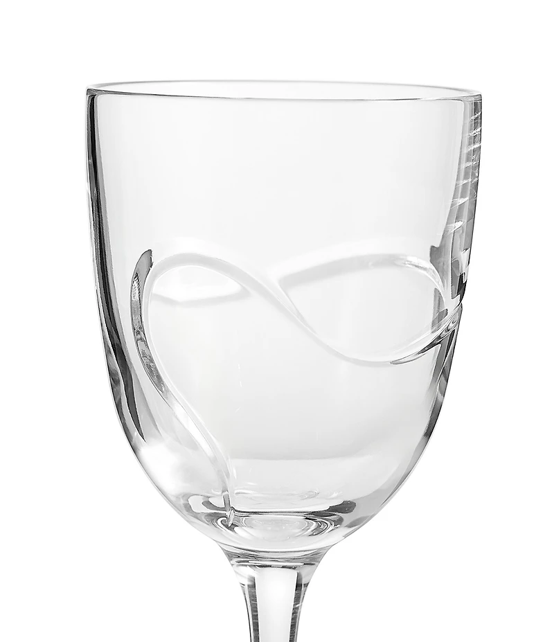 Vera Wang by Wedgwood Luxe Graphite Collection Ribbon Red Wine Glass, Set Of 2