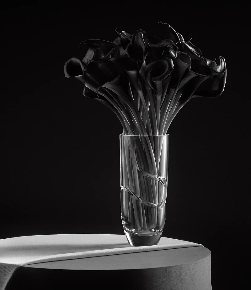 Vera Wang by Wedgwood Luxe Graphite Collection Ribbon Vase