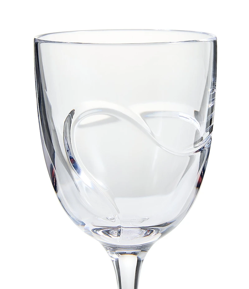 Vera Wang by Wedgwood Luxe Graphite Collection Ribbon White Wine Glass, Set of 2