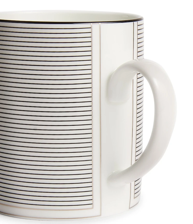 Vera Wang by Wedgwood Luxe Graphite Collection Stripe Art Deco Mug