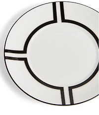 Vera Wang by Wedgwood Luxe Graphite Collection Stripe Art Deco Teacup & Saucer V2