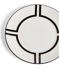 Vera Wang by Wedgwood Luxe Graphite Collection Stripe & Solid Art Deco Teacup & Saucer