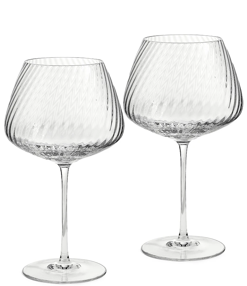 Vera Wang by Wedgwood Swirl Red Wine Glass, Set of 2