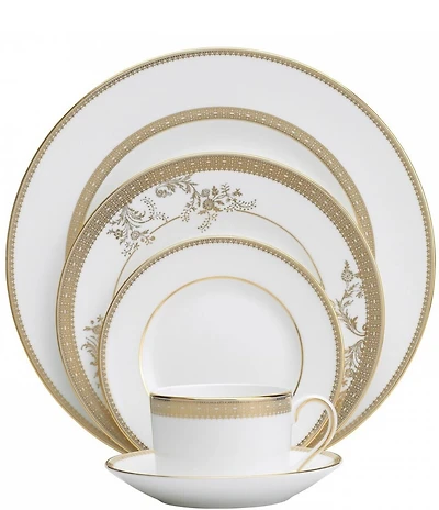 Vera Wang by Wedgwood Vera Lace Floral 5-Piece Place Setting