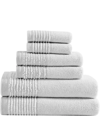 Vera Wang Sculpted Pleat Solid 6-Piece Towel Set