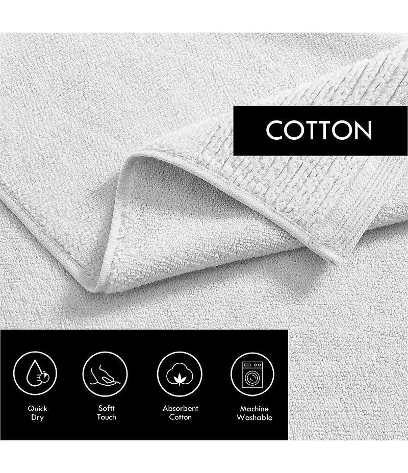 Vera Wang Sculpted Pleat Solid 6-Piece Towel Set
