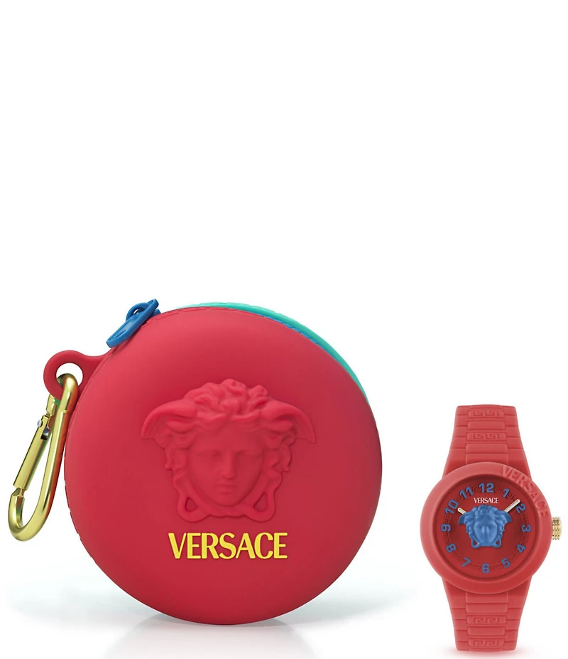 Versace Kid's V-Pop Quartz Analog Silicone Strap Watch