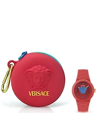Versace Kid's V-Pop Quartz Analog Silicone Strap Watch