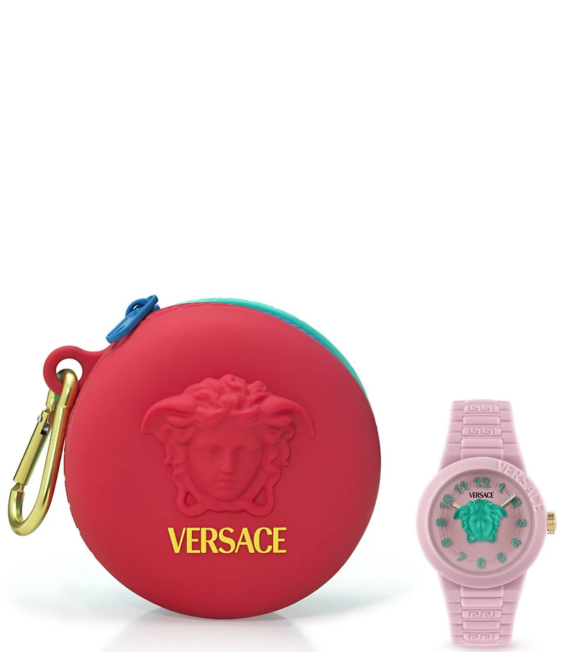 Versace Kid's V-Pop Quartz Analog Silicone Strap Watch