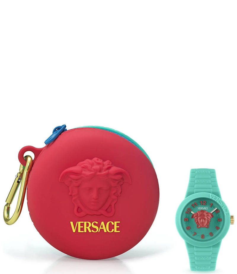 Versace Kid's V-Pop Quartz Analog Silicone Strap Watch