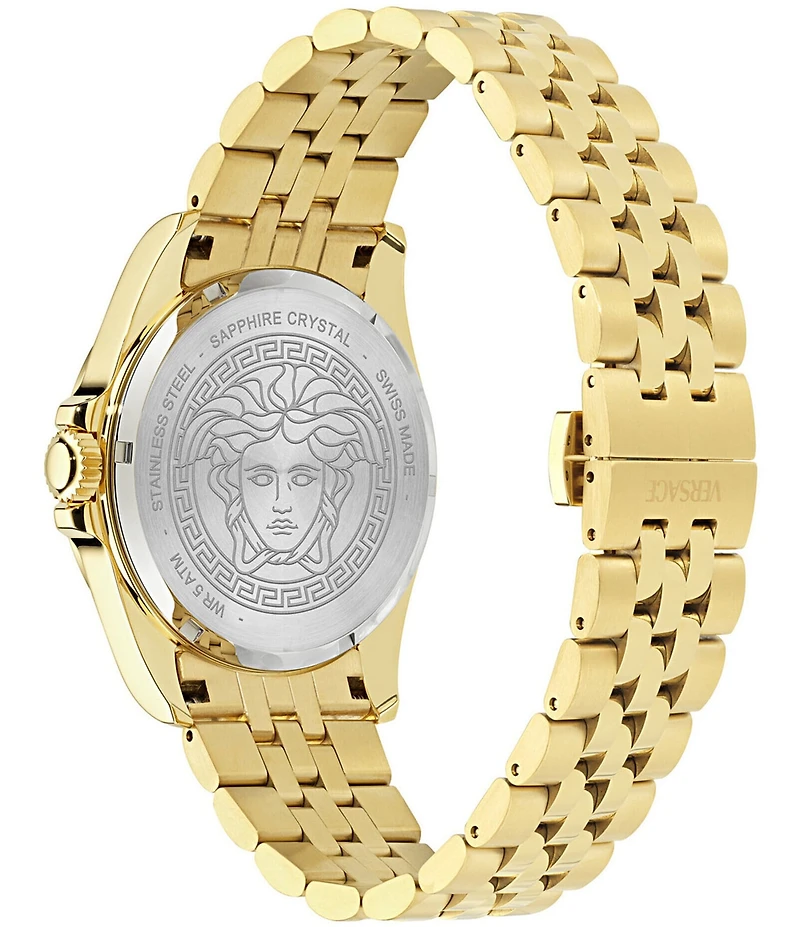 Versace Men's Anteo Analog Gold Tone Stainless Steel Bracelet Watch