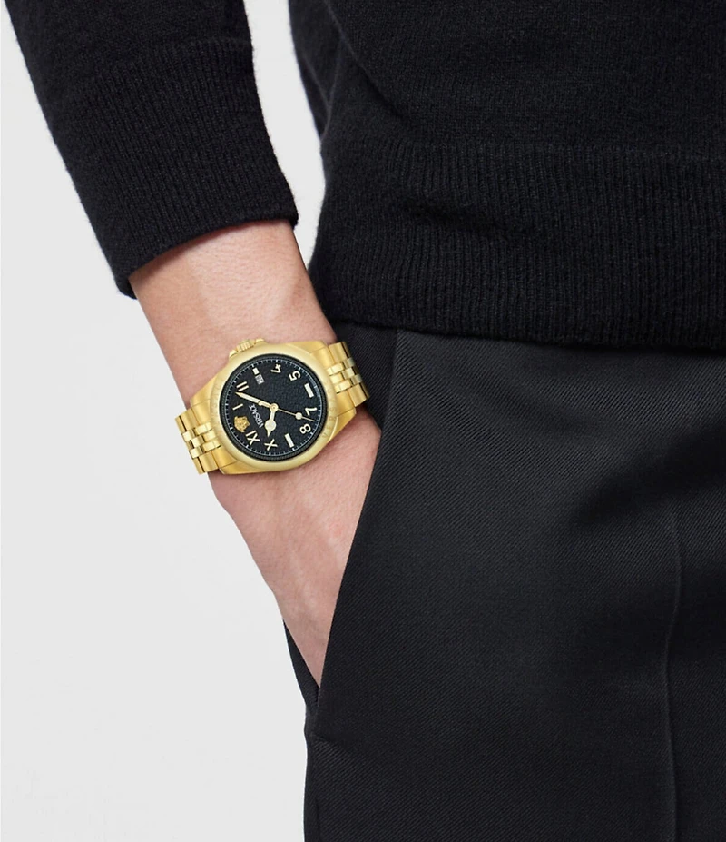 Versace Men's Anteo Analog Gold Tone Stainless Steel Bracelet Watch