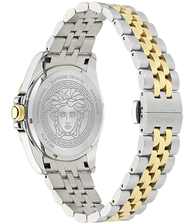 Versace Men's Anteo Analog Two Tone Stainless Steel Bracelet Watch