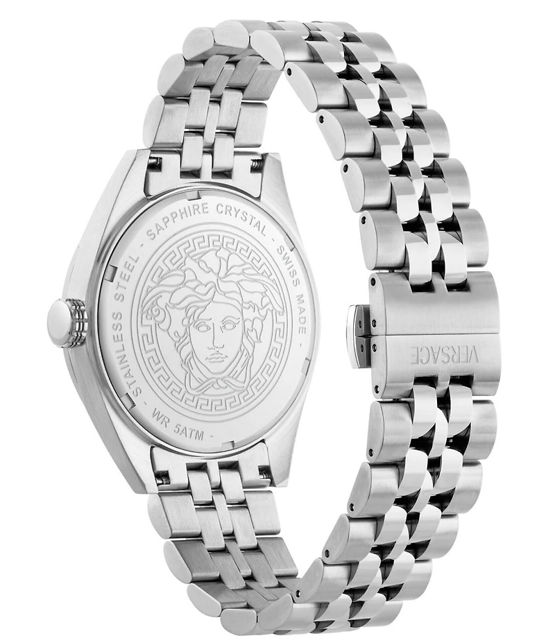 Versace Men's Athletic Quartz Analog Stainless Steel Bracelet Watch