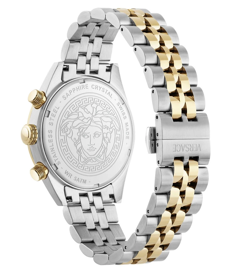 Versace Men's Athletic Quartz Chronograph Stainless Steel Bracelet Watch