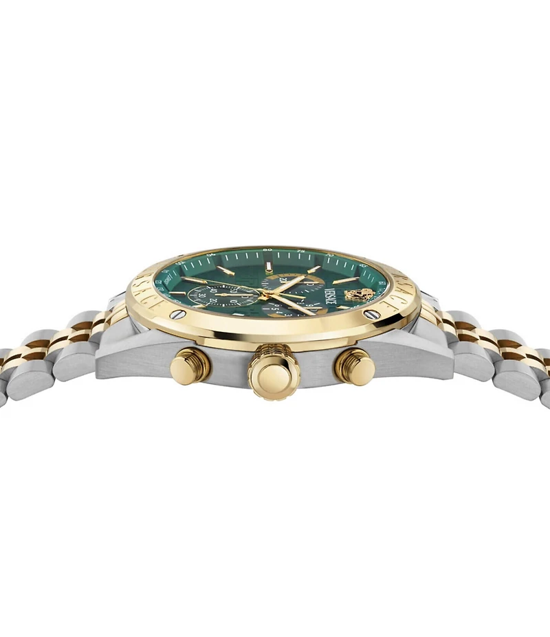 Versace Men's Athletic Quartz Chronograph Stainless Steel Bracelet Watch