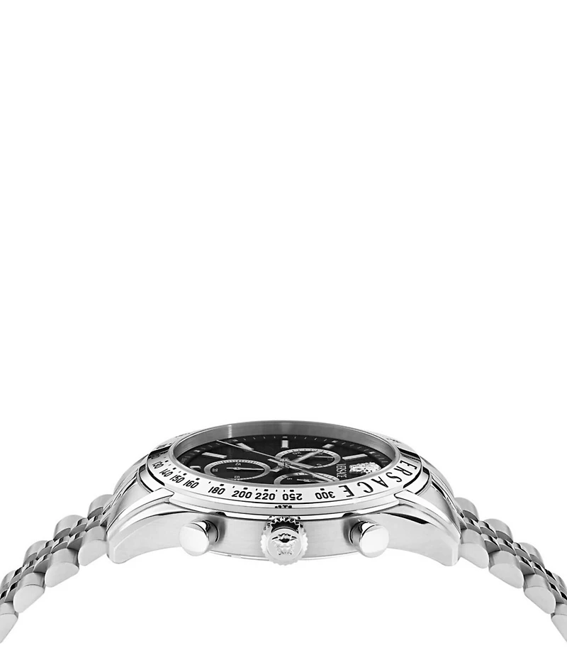 Versace Men's Chrono Master Stainless Steel/Black Bracelet Watch