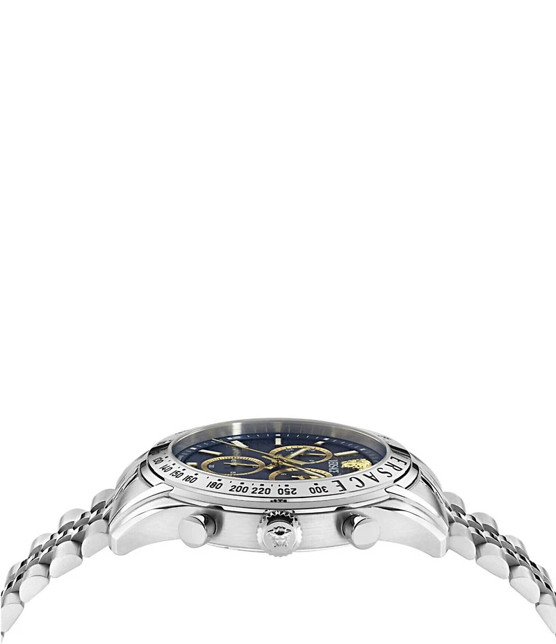 Versace Men's Chrono Master Stainless Steel/Blue Bracelet Watch