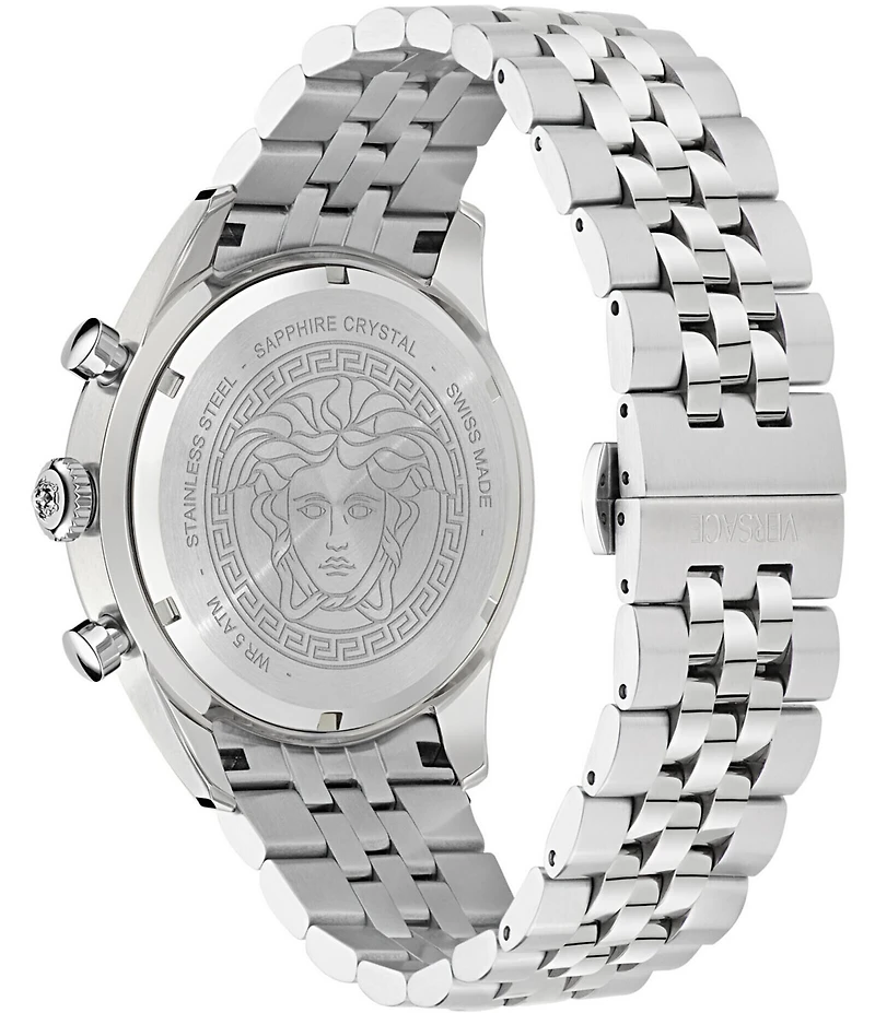 Versace Men's Chrono Master Stainless Steel/Blue Bracelet Watch