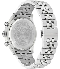 Versace Men's Chrono Master Stainless Steel/Blue Bracelet Watch