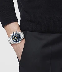 Versace Men's Chrono Master Stainless Steel/Blue Bracelet Watch