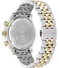 Versace Men's Chrono Master Two Tone Stainless Steel 44mm Bracelet Watch
