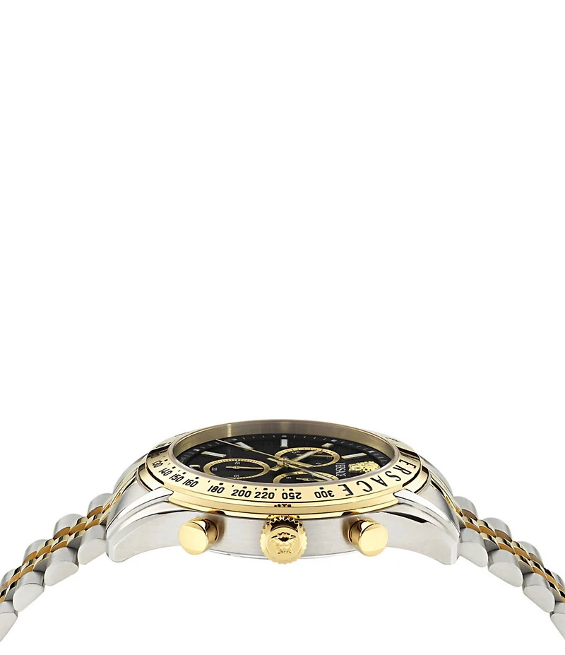 Versace Men's Chrono Master Two Tone Stainless Steel Bracelet Watch