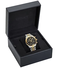 Versace Men's Chrono Master Two Tone Stainless Steel Bracelet Watch
