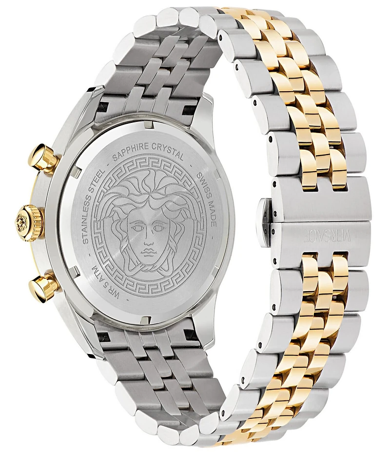 Versace Men's Chrono Master Two Tone Stainless Steel Bracelet Watch