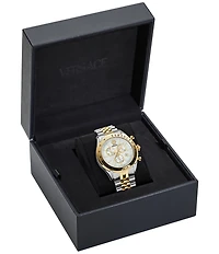 Versace Men's Chrono Master Two Tone Stainless Steel Bracelet Watch