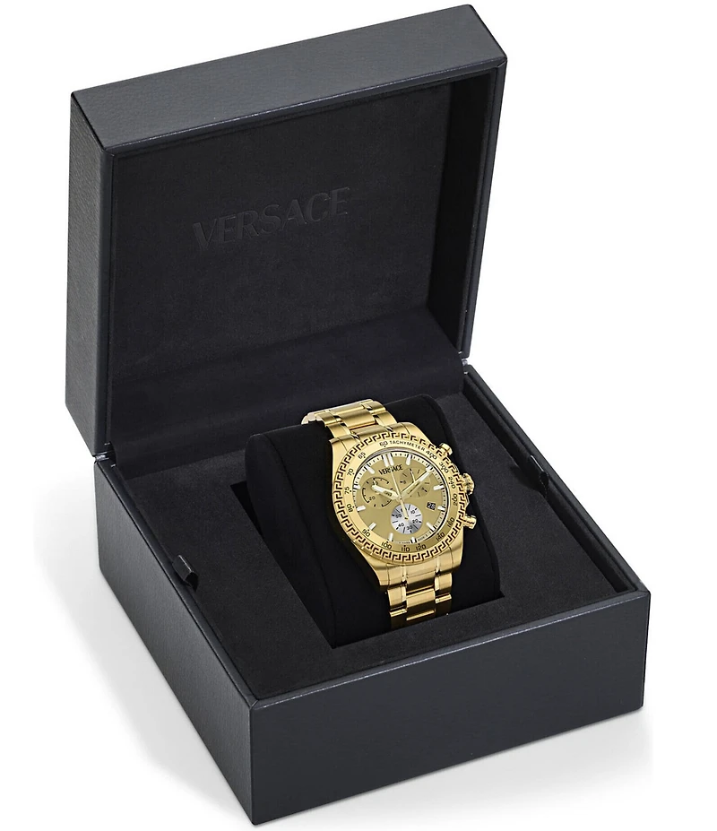 Versace Men's Chrono X Gold Tone Stainless Steel Bracelet Watch