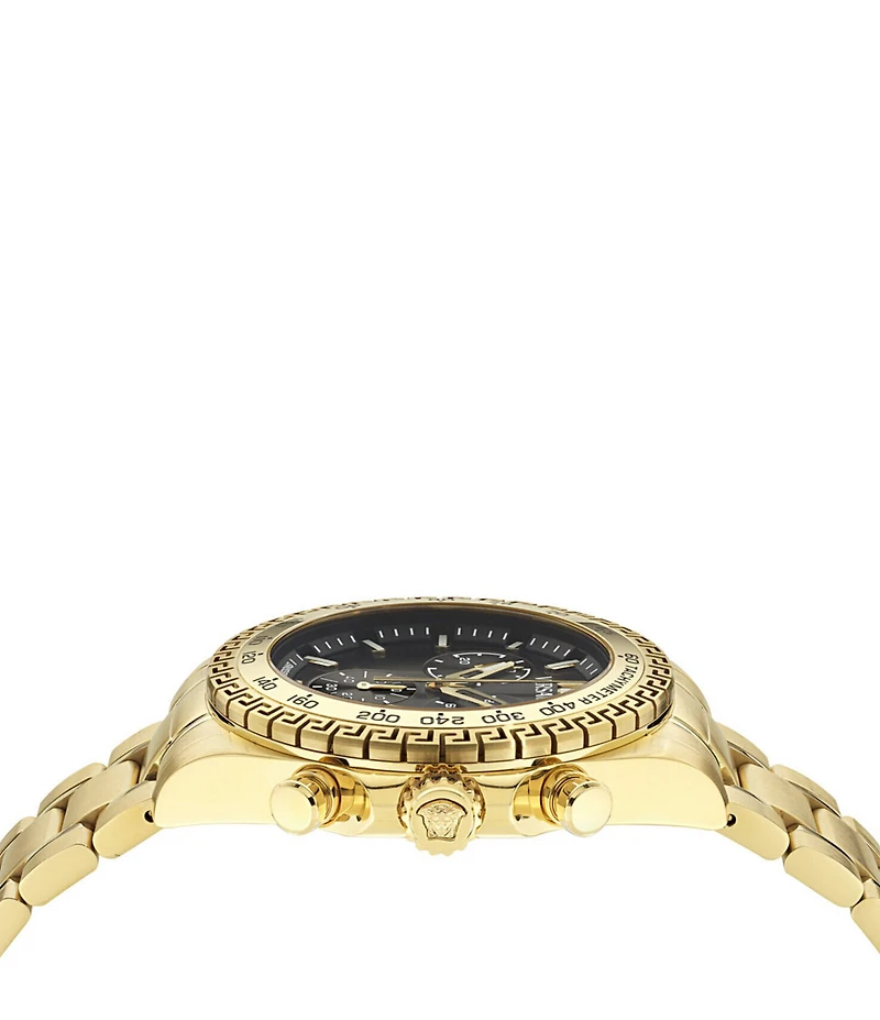 Versace Men's Chrono X Gold Tone Stainless Steel Bracelet Watch