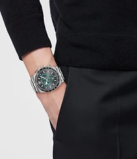 Versace Men's Greca Chrono Wave Stainless Steel Bracelet Watch