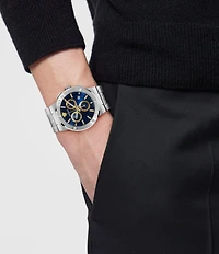 Versace Men's Greca Logo Chronograph Stainless Steel Bracelet Watch