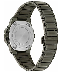 Versace Men's Greca Reaction GMT Automatic Black Tone Stainless Steel Bracelet Watch