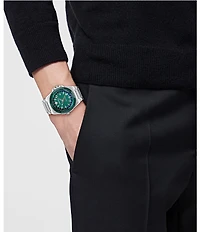 Versace Men's Greca Reaction GMT Automatic Stainless Steel Bracelet Watch